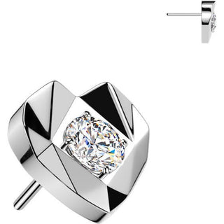 Titanium top heart zirconia Push-In