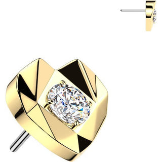 Titanium top heart zirconia Push-In