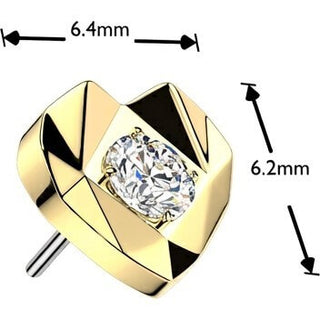 Titanium top heart zirconia Push-In