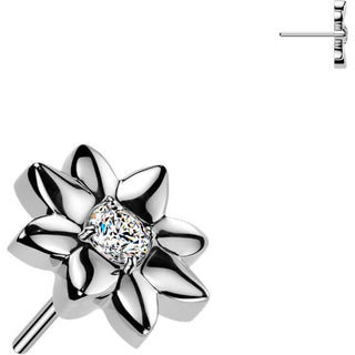 Titanium top flower zirconia Push-In
