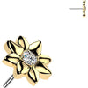 Titanium top flower zirconia Push-In