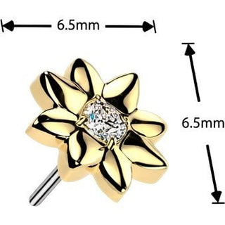 Titanium top flower zirconia Push-In