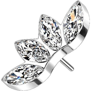 Titanium Top top marquise cut zirconias Push-In