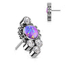 Titanium Top top 5 zirconias beaded balls Push-In