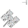 Titanium top cross squares zirconia Push-In