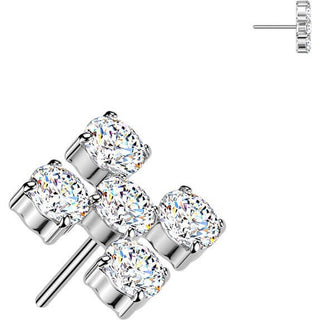 Titanium top cross squares zirconia Push-In