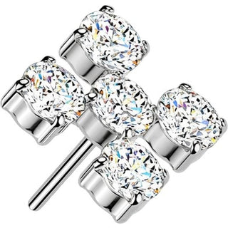 Titanium Top top cross squares zirconia Push-In