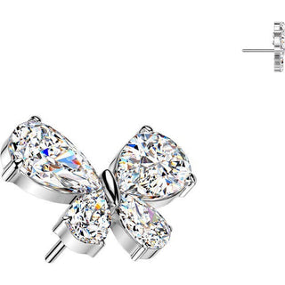 Titanium top butterfly zirconia Push-In