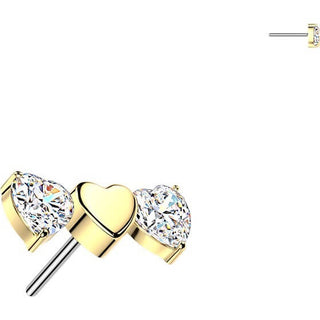 Titanium top hearts zirconia Push-In