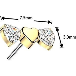Titanium top hearts zirconia Push-In
