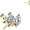 Titanium Top top zirconia marquise cut Push-In