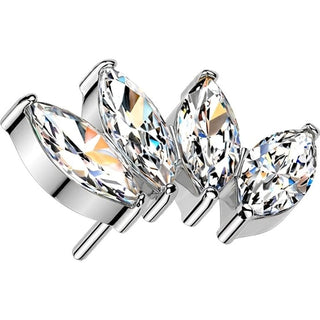 Titanium Top top zirconia marquise cut Push-In