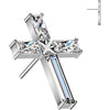 Titanium Top top baguette zirconia cross Push-In