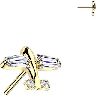 Titanium top zirconia airplane Push-In