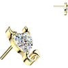 Titanium Top Top Devil Heart Zirconia Push-In