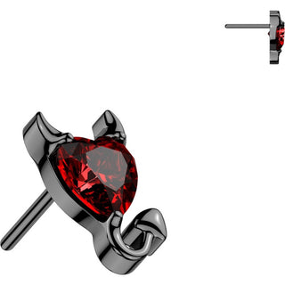 Titanium Top Top Devil Heart Zirconia Push-In