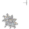 Titanium top flower with zirconia petals Push-In
