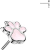 Titanium Top Top Enamel Paw Push-In