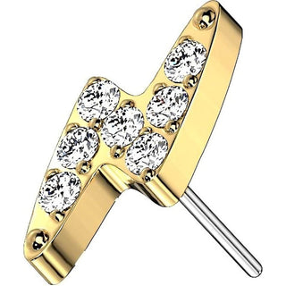 Titanium Top top lightning bolt zirconia Push-In