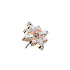 Titanium Top Top Flower Zirconia Push-In