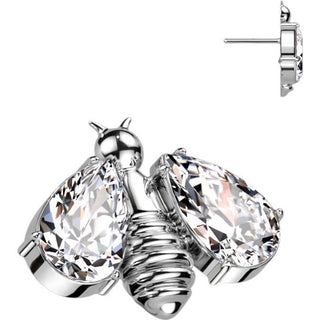 Titanium Top top bee with zirconia wings Push-In