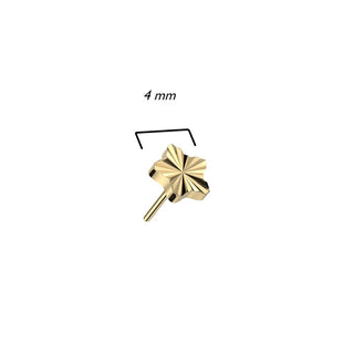 Titanium Top Top Star Diamond Cut Push-In
