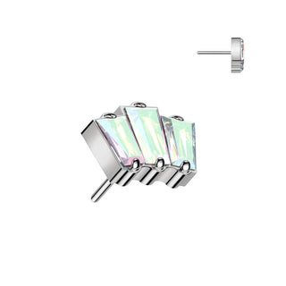 Titanium Top top 3 zirconias or opals Push-In