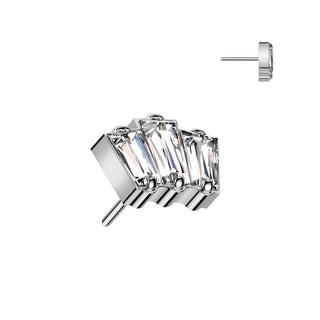 Titanium Top top 3 zirconias or opals Push-In