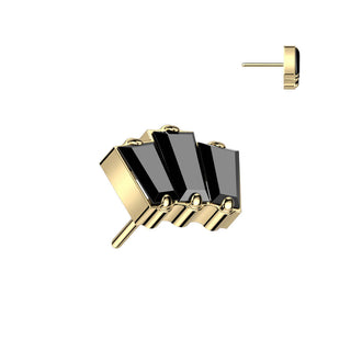 Titanium Top top 3 zirconias or opals Push-In