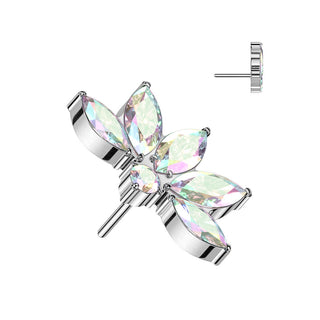 Titanium Top Top Lotus Flower Zirconia Push-In