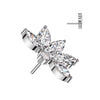 Titanium Top Top Lotus Flower Zirconia Push-In