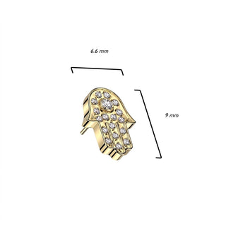 Top Top Hamsa Zirconia Push-In
