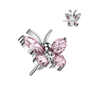 Top Top Butterfly Zirconia Push-In