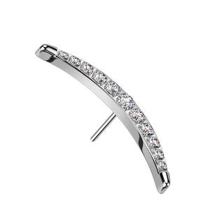 Top Top Moon Zirconia Push-In