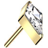 Titanium Top top diamond shaped opal zirconia Push-In