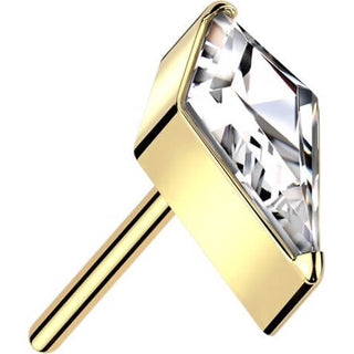 Titanio Circonita u Ópalo Forma Diamante Push In