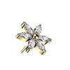 Top Top Flower 6 Marquise Cut Zirconia Push-In