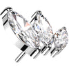 Titanium Top top marquise cut zirconia Push-In