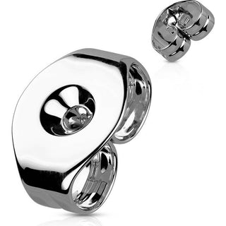 Titanium Stud Earring Butterfly Push-In