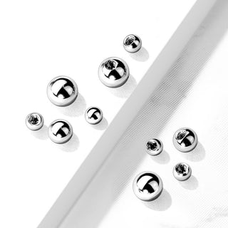 Titanium Top Top Ball Silver
