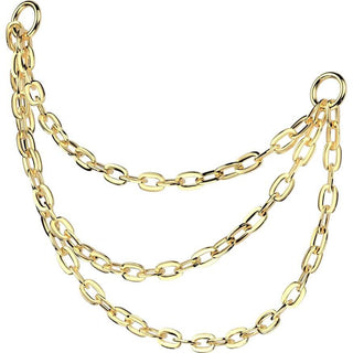 Titanium connector triple chain with 2 O-rings