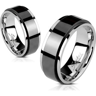 Finger Ring Black Silver