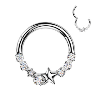 Anillo estrella circonita Segment