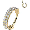 Titanium Ring two lines zirconia Segment