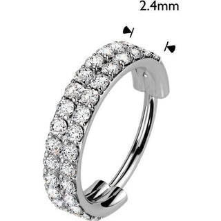 Titanium Ring two lines zirconia Segment