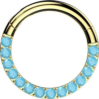 Titanio Anillo Turquesa Segment