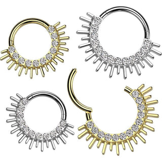 Titanium Ring zirconia spikes fan Segment