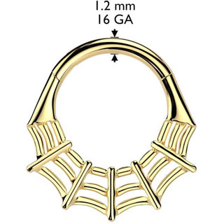 Titanio Anillo tela de araña Segment