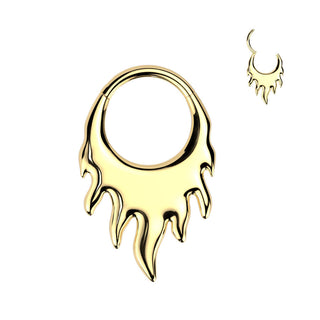 Titanium Ring flames Segment
