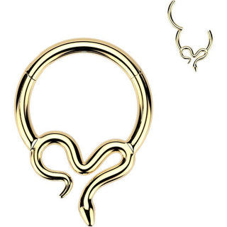 Titanium Ring slithering snake Clicker